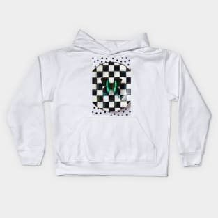 Butterfly on checker plate Kids Hoodie